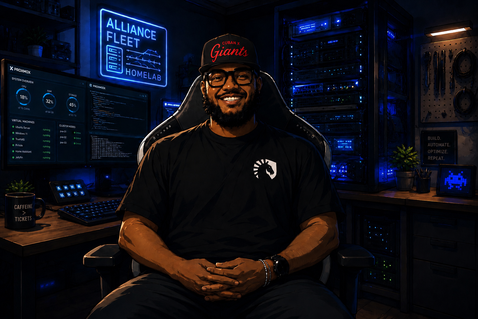 Tima Nlemvo at the Alliance Fleet operations station